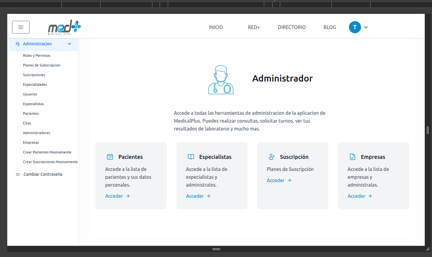 Plataforma directorio Medicalplus